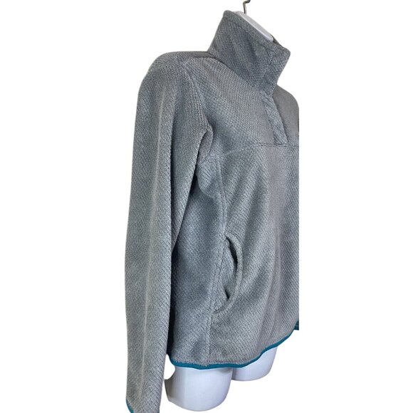 Patagonia Women's Gray Teal Retool Pullover Fleece Snap T Fleece  Sz S Small - Picture 3 of 10